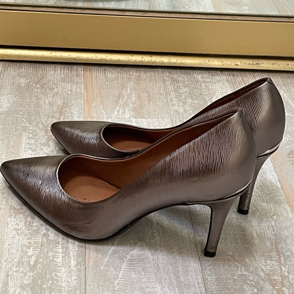Calvin Klein Metallic Bronze Heels